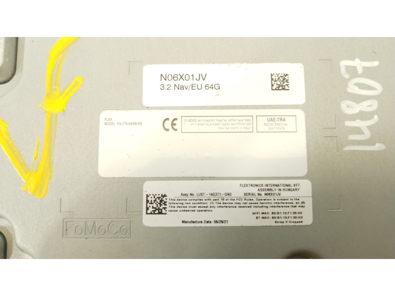 Recambio de modulo electronico para ford puma (j2k, cf7) 1.0 ecoboost referencia OEM IAM LU5T14G371GNC NU5T14G371GAJ 2757961