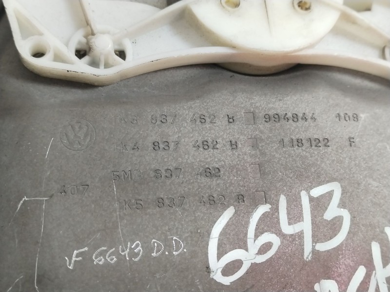 Recambio de elevalunas delantero derecho para volkswagen golf v berlina (1k1) gt sport referencia OEM IAM 1K3837462B  1K0959752J