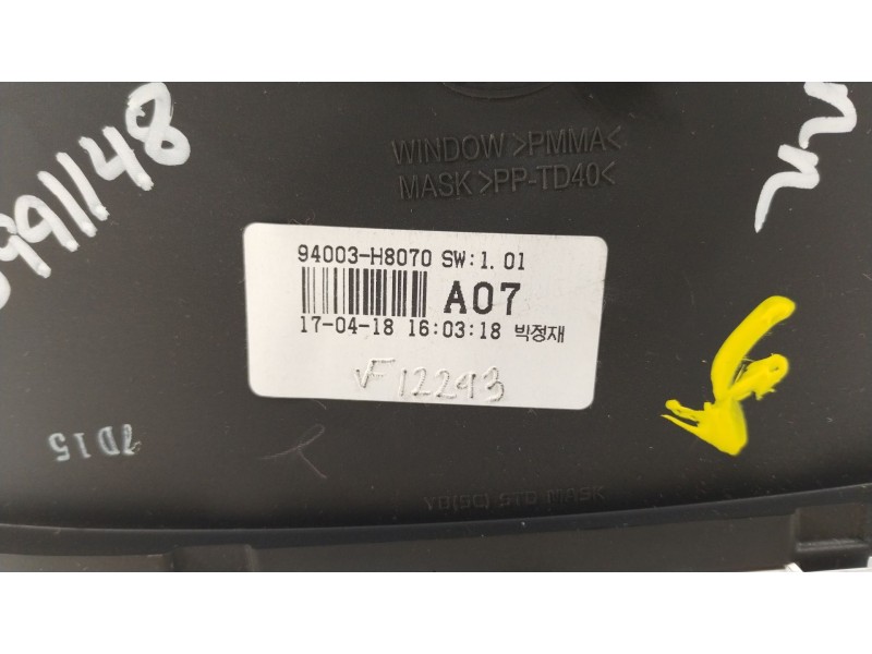 Recambio de cuadro instrumentos para kia rio (yb) attract referencia OEM IAM 94003H8070  