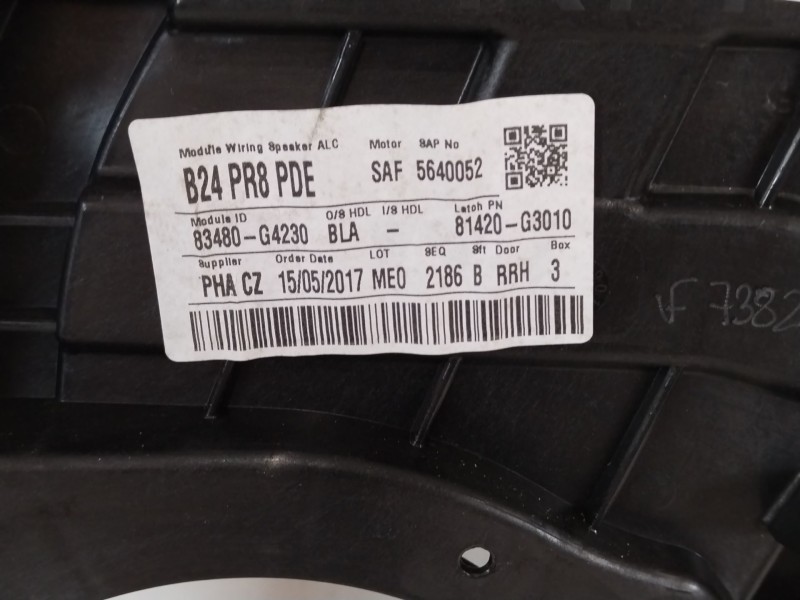 Recambio de elevalunas trasero derecho para hyundai i30 (pd) 1.6 crdi cat referencia OEM IAM 83481G4000  83480G4230