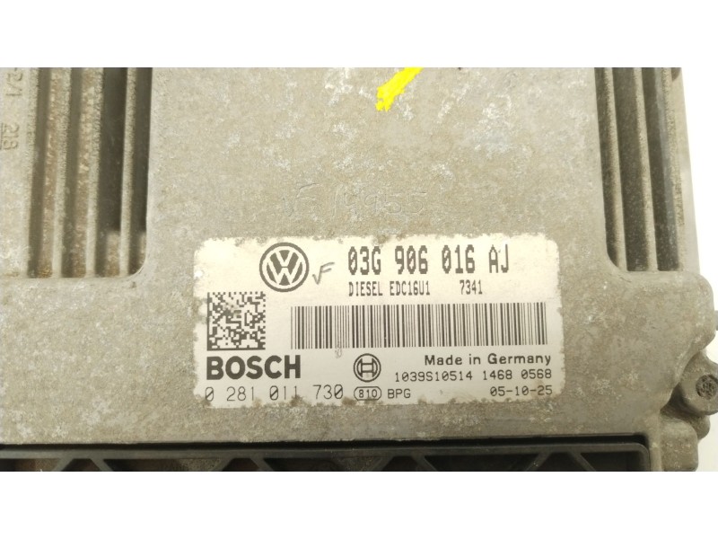 Recambio de centralita motor uce para seat leon (1p1) 2.0 tdi 16v referencia OEM IAM 03G906016AJ  0281011730