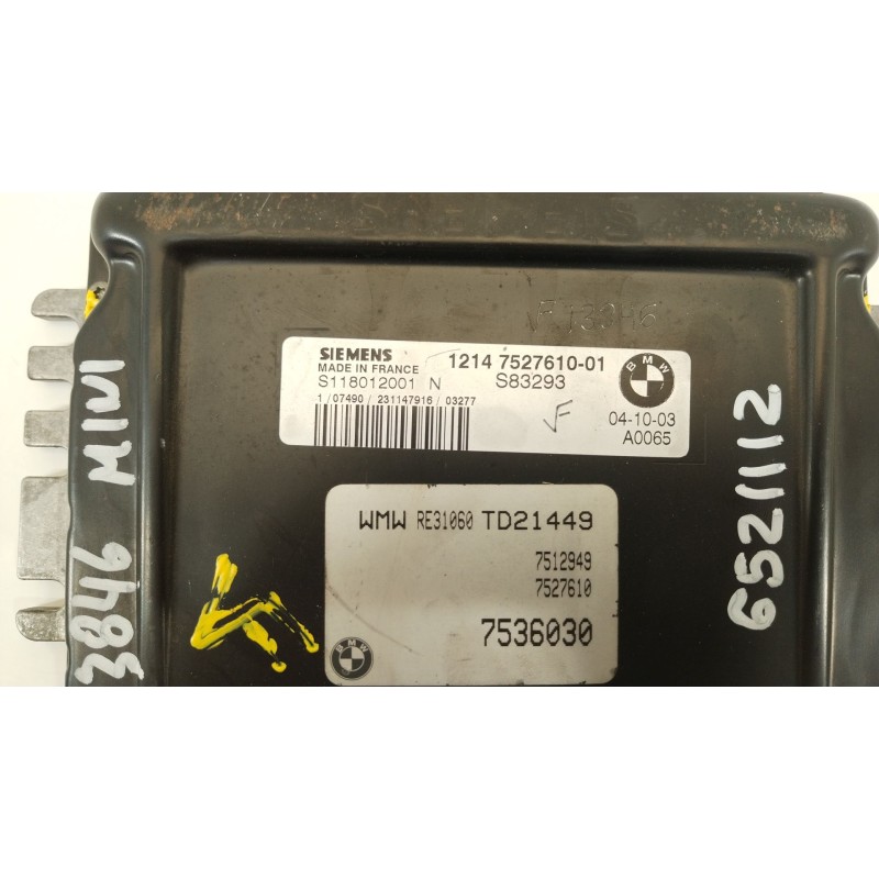 Recambio de centralita motor uce para mini mini (r50, r53) cooper s referencia OEM IAM 1214752761001 12147527610 S118012001N