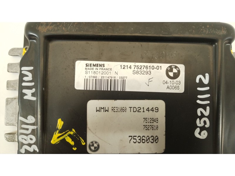 Recambio de centralita motor uce para mini mini (r50, r53) cooper s referencia OEM IAM 1214752761001 12147527610 S118012001N