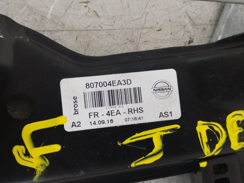 Recambio de elevalunas delantero derecho para nissan qashqai (j11) 360 referencia OEM IAM 807004EA3D  