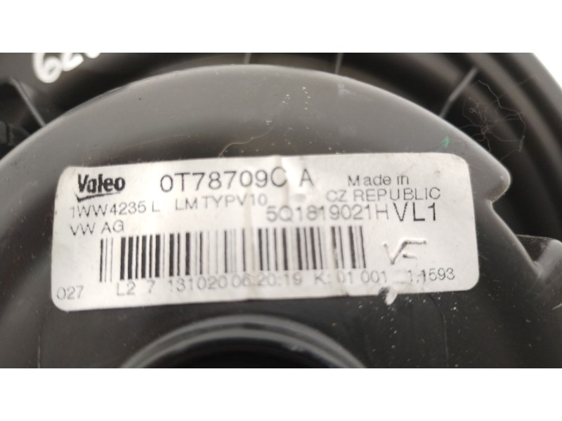 Recambio de ventilador calefaccion para audi a3 sportback (8y) gy referencia OEM IAM 5Q1819021H  5WA907521