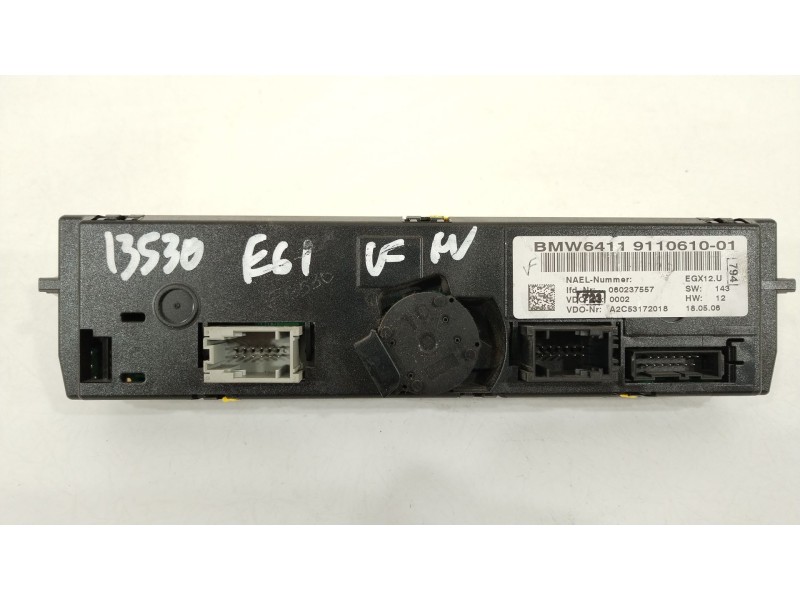 Recambio de mando climatizador para bmw 3 touring (e91) 320 d referencia OEM IAM 6411911061001 A2C53172018 64119110610