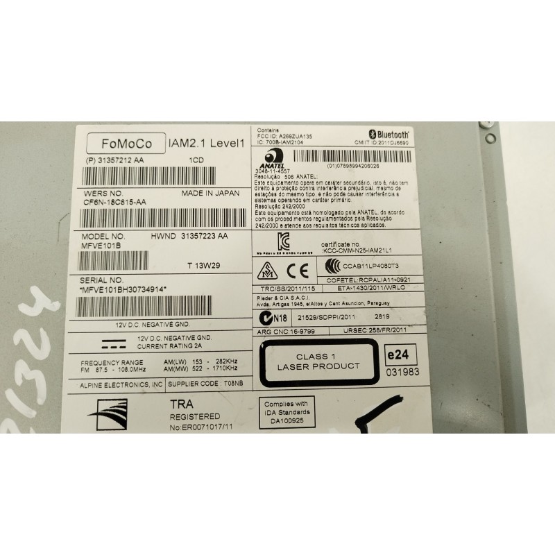 Recambio de sistema audio / radio cd para volvo xc60 i suv (156) d3 referencia OEM IAM 31357212 31357223AA CF6N18C815AA