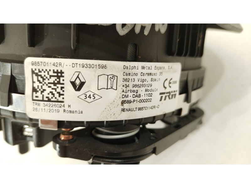 Recambio de airbag delantero izquierdo para dacia logan ii essential referencia OEM IAM 985701142R  34226032E