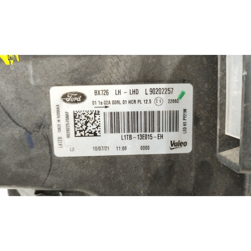 Recambio de faro izquierdo para ford puma (j2k, cf7) 1.0 ecoboost referencia OEM IAM L1TB13E015EH 2678145 L1TB13101EK
