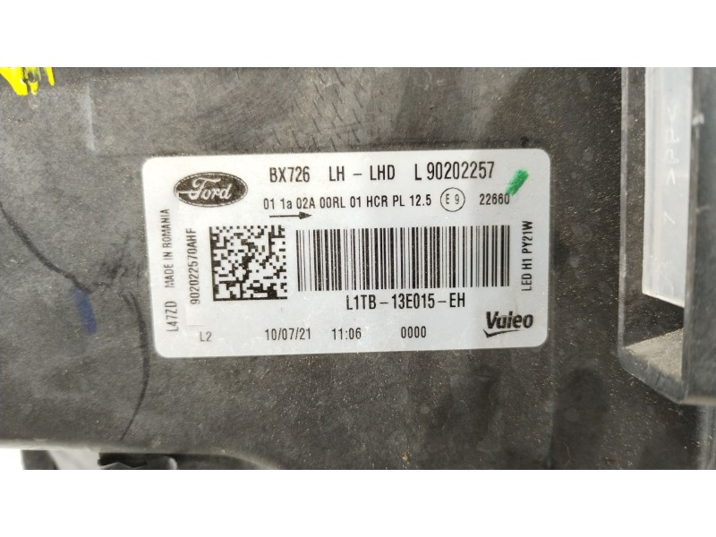 Recambio de faro izquierdo para ford puma (j2k, cf7) 1.0 ecoboost referencia OEM IAM L1TB13E015EH 2678145 L1TB13101EK