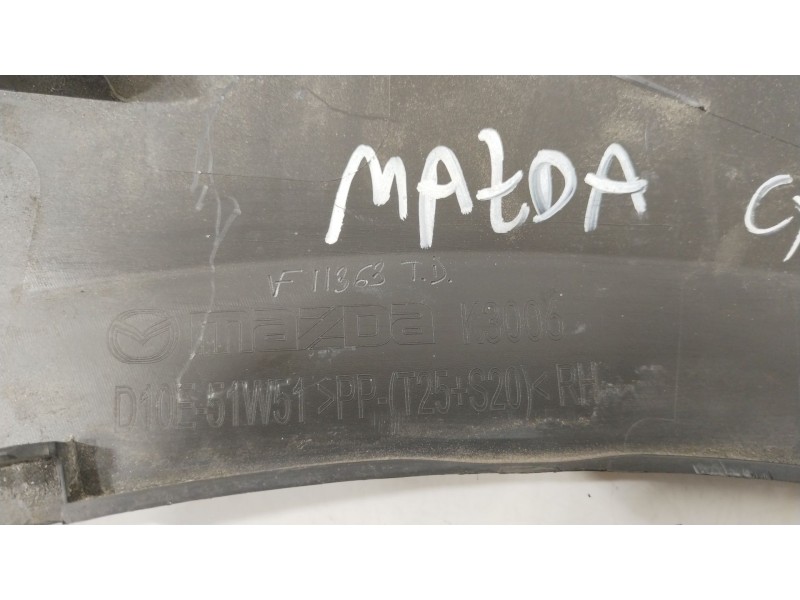 Recambio de aletin trasero derecho para mazda cx-3 luxury referencia OEM IAM D10E51W51  