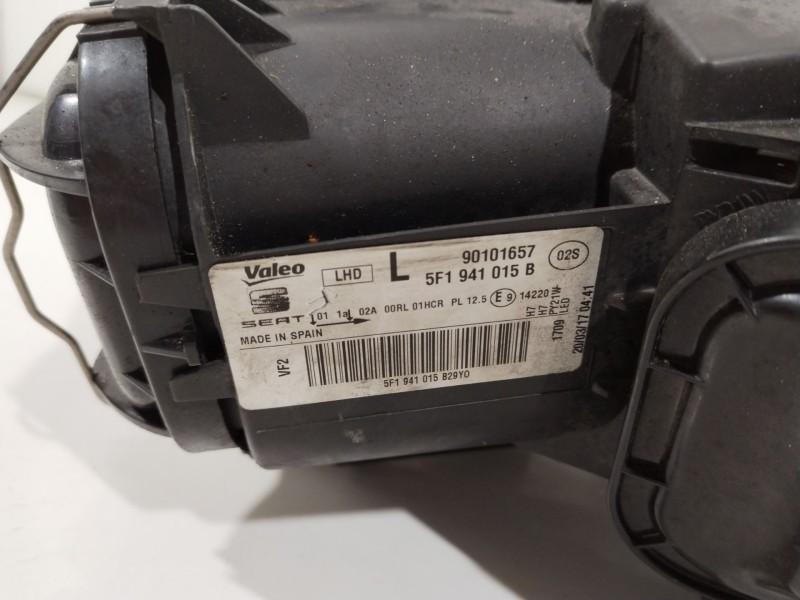 Recambio de faro izquierdo para seat leon (5f1) 1.6 tdi referencia OEM IAM 5F1941015B  