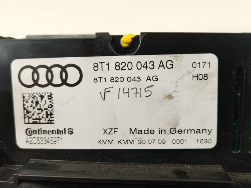 Recambio de mando climatizador para audi a4 b8 (8k2) 2.0 tdi referencia OEM IAM 8T1820043AG  