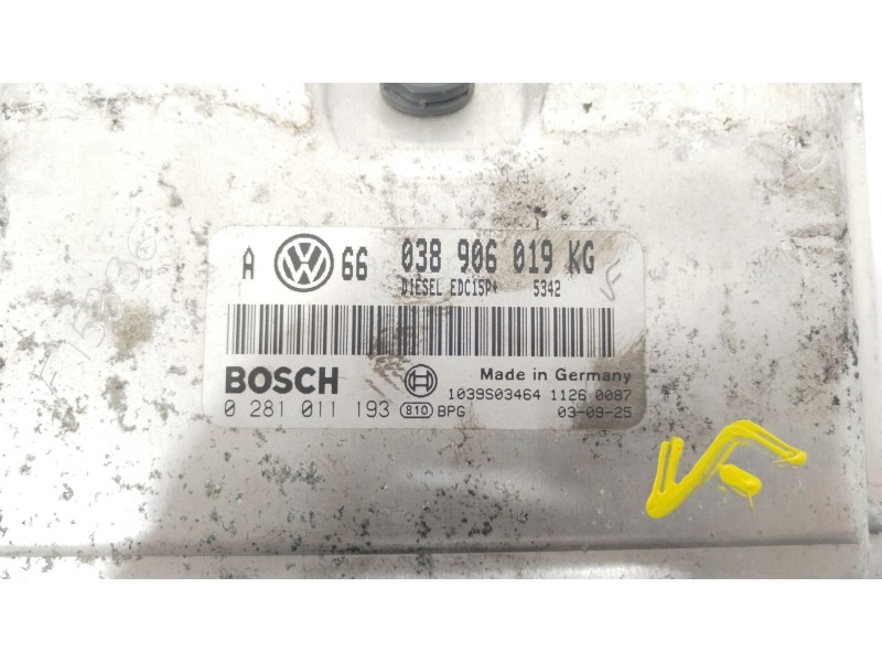 Recambio de centralita motor uce para seat leon (1m1) 1.9 tdi referencia OEM IAM 038906019KG  0281011193