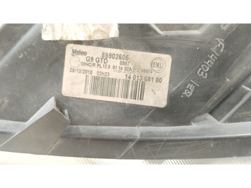 Recambio de faro izquierdo para fiat scudo furgoneta (270_, 272_) 1.6 d multijet referencia OEM IAM 1401368180  89902605
