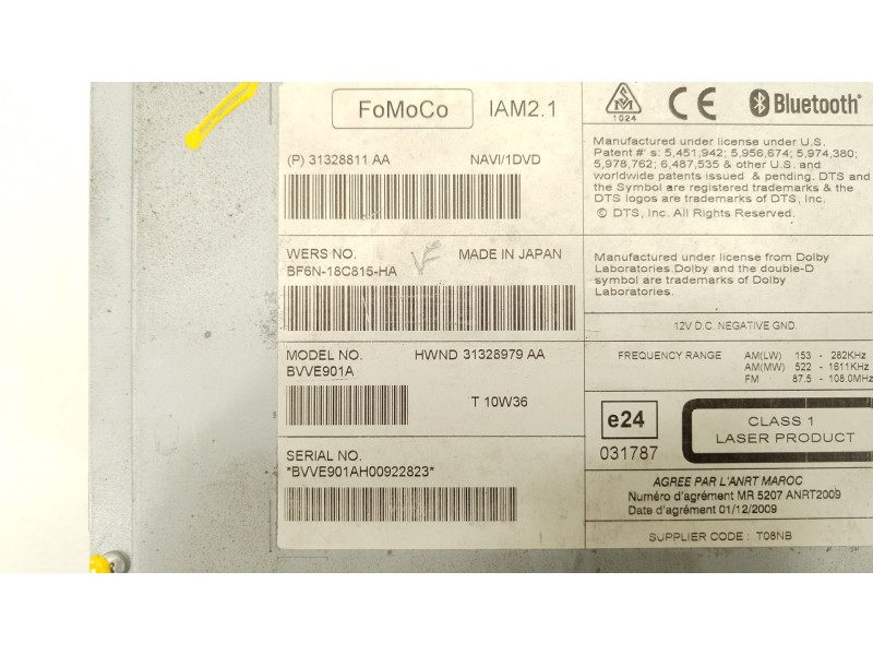 Recambio de sistema navegacion gps para volvo v60 kombi 2.4 diesel cat referencia OEM IAM BF6N18C815HA  31328811AA