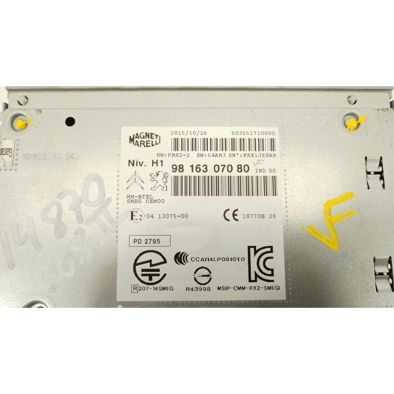 Recambio de sistema navegacion gps para peugeot 308 ii (lb_, lp_, lw_, lh_, l3_) 1.2 thp 110 referencia OEM IAM 9816307080  5035