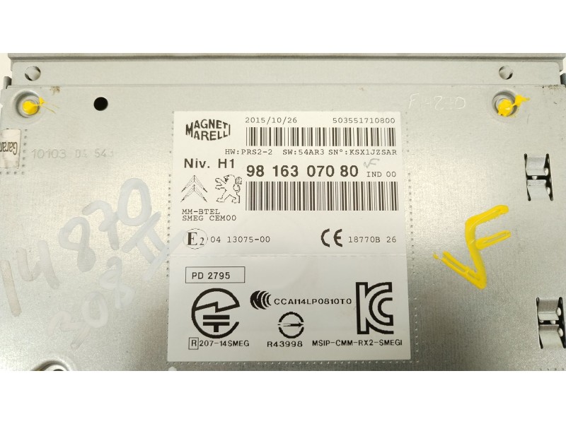 Recambio de sistema navegacion gps para peugeot 308 ii (lb_, lp_, lw_, lh_, l3_) 1.2 thp 110 referencia OEM IAM 9816307080  5035