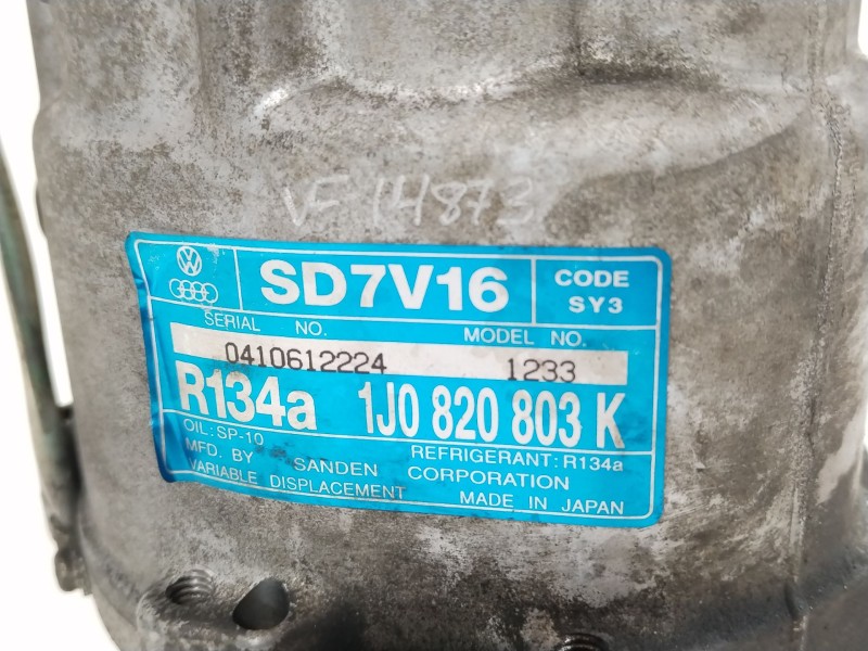 Recambio de compresor aire acondicionado para seat toledo ii (1m2) 1.9 tdi referencia OEM IAM 1J0820803K  SD7V16