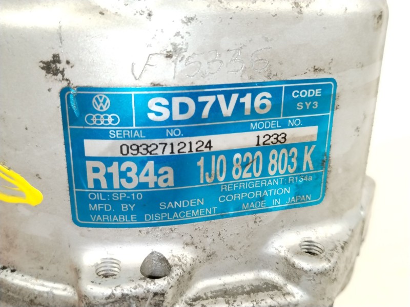 Recambio de compresor aire acondicionado para seat leon (1m1) 1.9 tdi referencia OEM IAM 1J0820803K  SD7V16