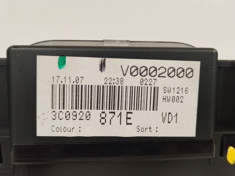 Recambio de cuadro instrumentos para volkswagen passat berlina (3c2) advance referencia OEM IAM 3C0920871E  A2C53194181