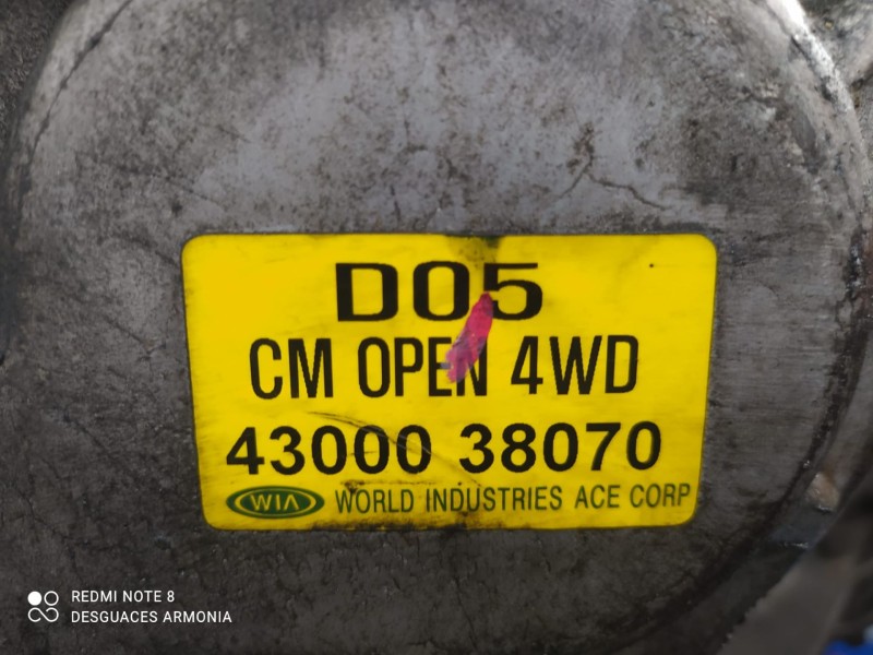 Recambio de caja cambios para hyundai santa fé ii (cm) 2.2 crdi referencia OEM IAM 4300038070  Y070801210