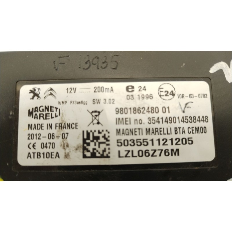 Recambio de modulo electronico para peugeot 3008 monospace (0u_) 2.0 hdi hybrid4 referencia OEM IAM 9801862480 LZL06Z76M 5035511