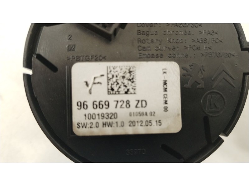 Recambio de mando multifuncion para peugeot 3008 monospace (0u_) 2.0 hdi hybrid4 referencia OEM IAM 96669728ZD  