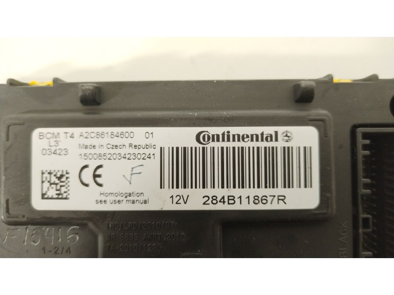 Recambio de modulo electronico para renault clio iv (bh_) 0.9 tce 90 referencia OEM IAM 284B11867R  A2C86184600