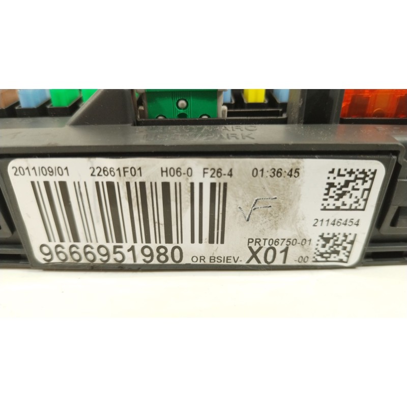 Recambio de caja reles / fusibles para peugeot 207/207+ (wa_, wc_) 1.6 hdi referencia OEM IAM 9666951980  BSIEVX0100