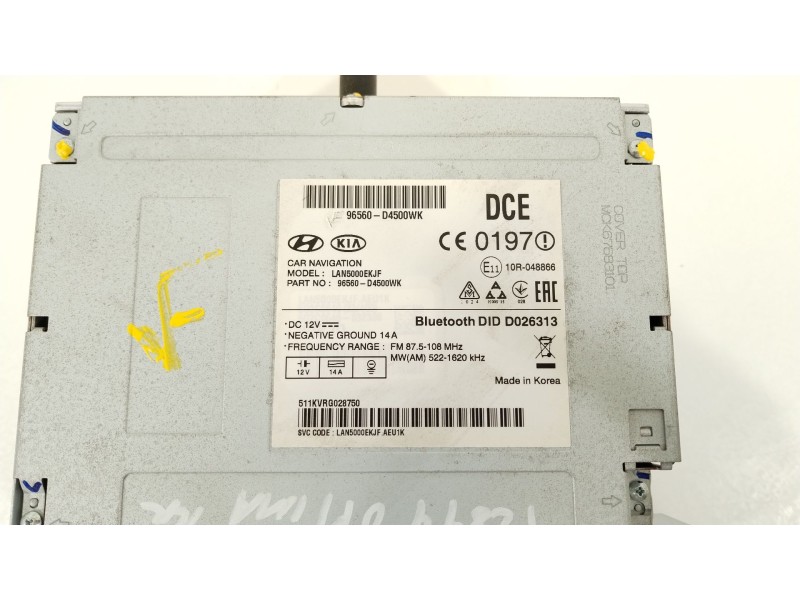 Recambio de sistema navegacion gps para kia optima concept referencia OEM IAM 96560D4500WK  LAN5000EKJF