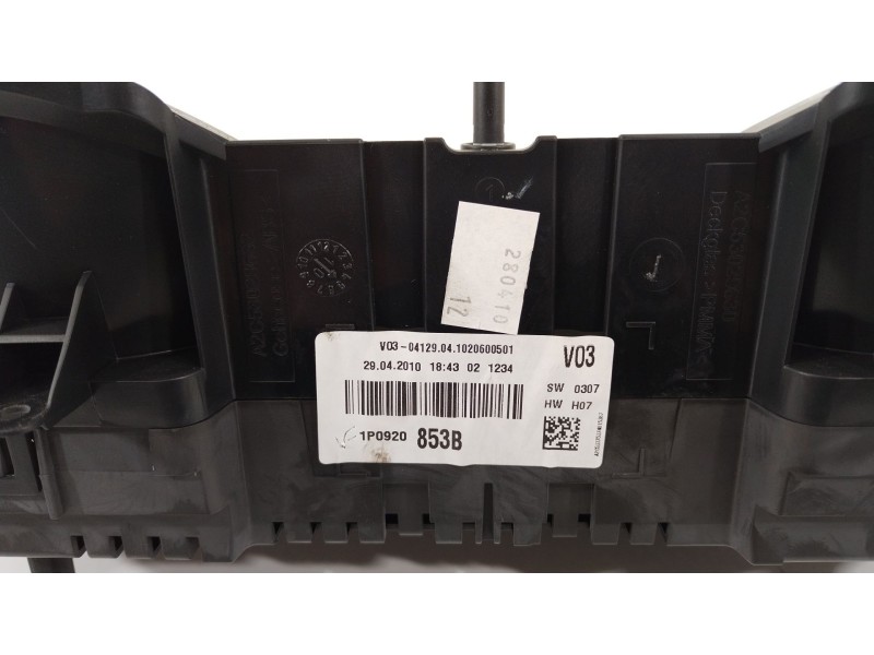 Recambio de cuadro instrumentos para seat altea xl (5p5, 5p8) 1.6 tdi referencia OEM IAM 1P0920853B  A2C53279951