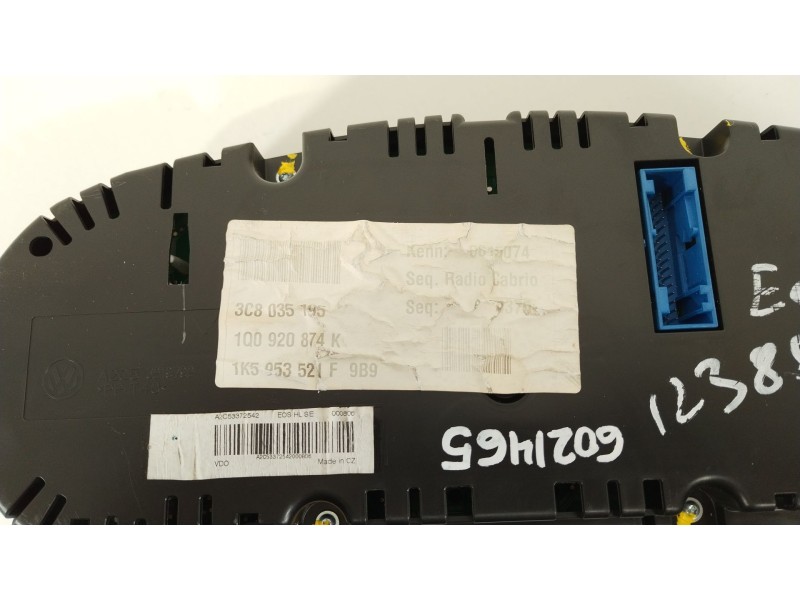 Recambio de cuadro instrumentos para volkswagen eos (1f8) basis referencia OEM IAM 1Q0920874K 1K5953521F A2C53293350