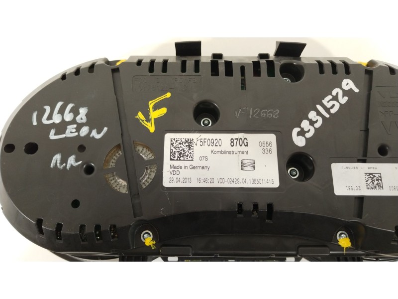 Recambio de cuadro instrumentos para seat leon (5f1) 2.0 tdi referencia OEM IAM 5F0920870G  A2C53427456AR