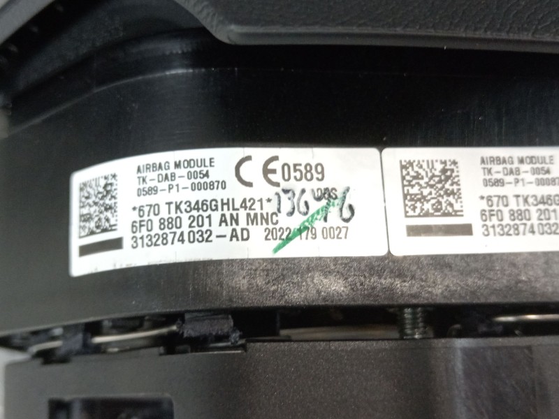 Recambio de kit airbag para seat arona (kj7, kjp) 1.6 mpi referencia OEM IAM 6F1857075 6F0880201AN 5QF959655AM