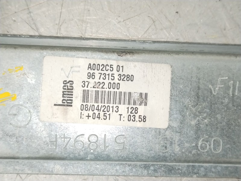 Recambio de elevalunas delantero izquierdo para peugeot 208 style referencia OEM IAM 9673153280 0130822697 9674254280