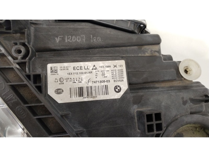 Recambio de faro izquierdo para bmw serie 3 touring (f31) 320d referencia OEM IAM 7471305 63117419633 747130503