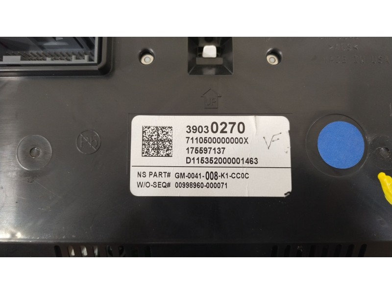 Recambio de cuadro instrumentos para opel astra k (b16) 1.6 cdti (68) referencia OEM IAM 39030270  