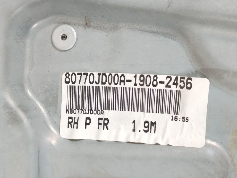 Recambio de elevalunas delantero derecho para nissan qashqai i (j10, nj10) 1.5 dci referencia OEM IAM 80770JD00A  