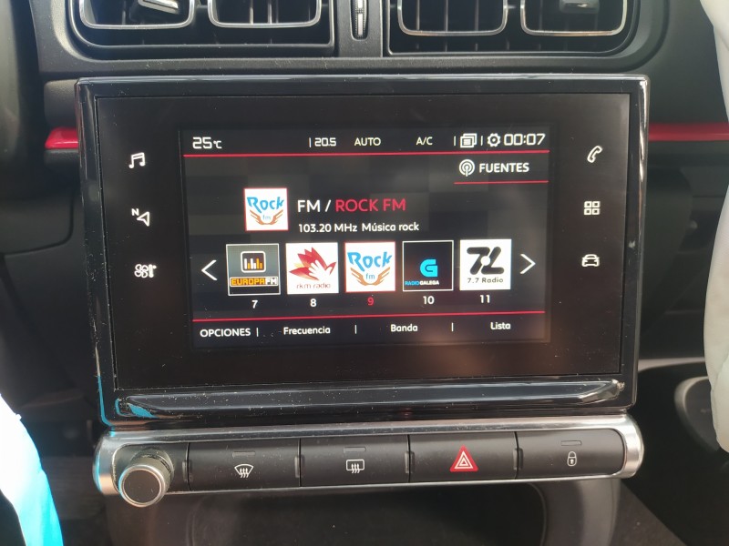 Recambio de pantalla multifuncion para citroën c3 feel referencia OEM IAM 9824298580  