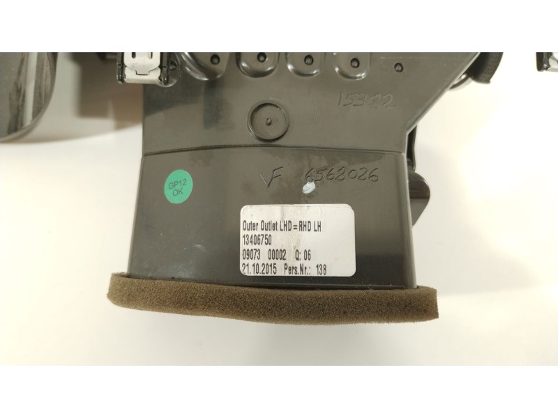 Recambio de rejilla aireadora para opel astra k (b16) 1.6 cdti (68) referencia OEM IAM 13406750  