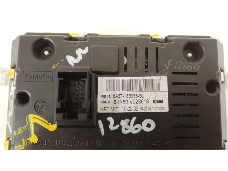 Recambio de pantalla multifuncion para ford fiesta (cb1) 1.6 tdci cat referencia OEM IAM 8A6T18B955BL  