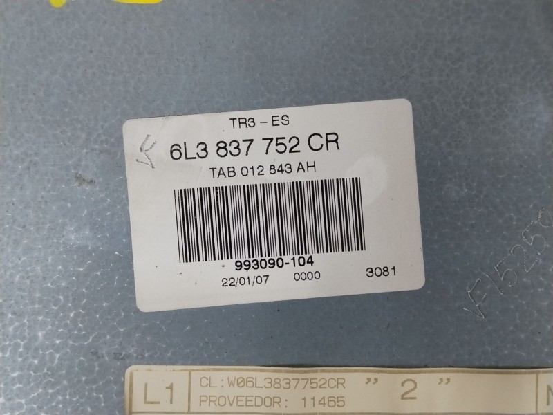 Recambio de elevalunas delantero derecho para seat ibiza iii (6l1) 1.9 tdi referencia OEM IAM 6L3837752CR 6L2959801 6L3837756AC