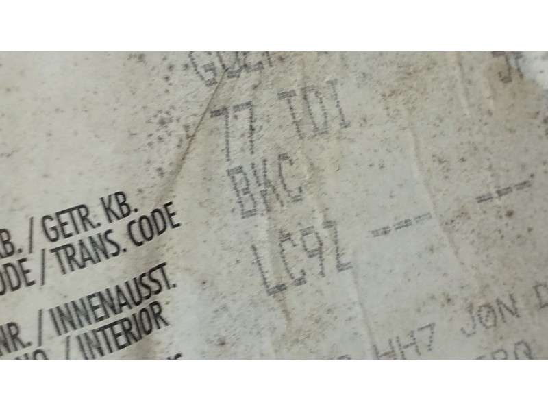 Recambio de motor completo para volkswagen golf v (1k1) 1.9 tdi referencia OEM IAM BKC  