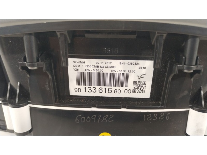 Recambio de cuadro instrumentos para citroën c3 feel referencia OEM IAM 9813361680  