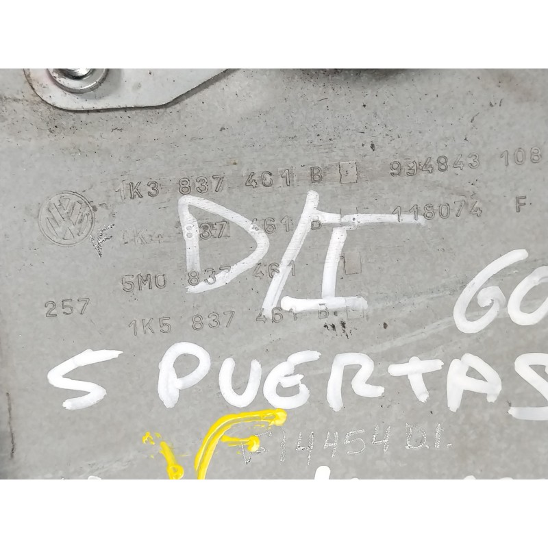 Recambio de elevalunas delantero izquierdo para volkswagen golf v (1k1) 1.4 tsi referencia OEM IAM 1K4837461B 1K4837401T 1K38374