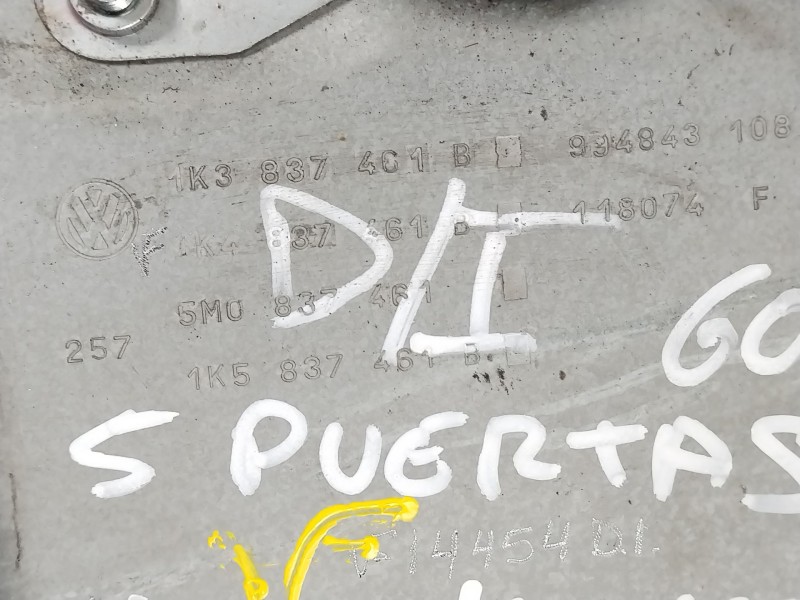 Recambio de elevalunas delantero izquierdo para volkswagen golf v (1k1) 1.4 tsi referencia OEM IAM 1K4837461B 1K4837401T 1K38374