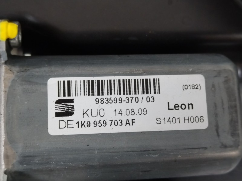 Recambio de elevalunas trasero izquierdo para seat leon (1p1) 1.9 tdi referencia OEM IAM 1P0839401C 1P0867443A 1K0959703AF