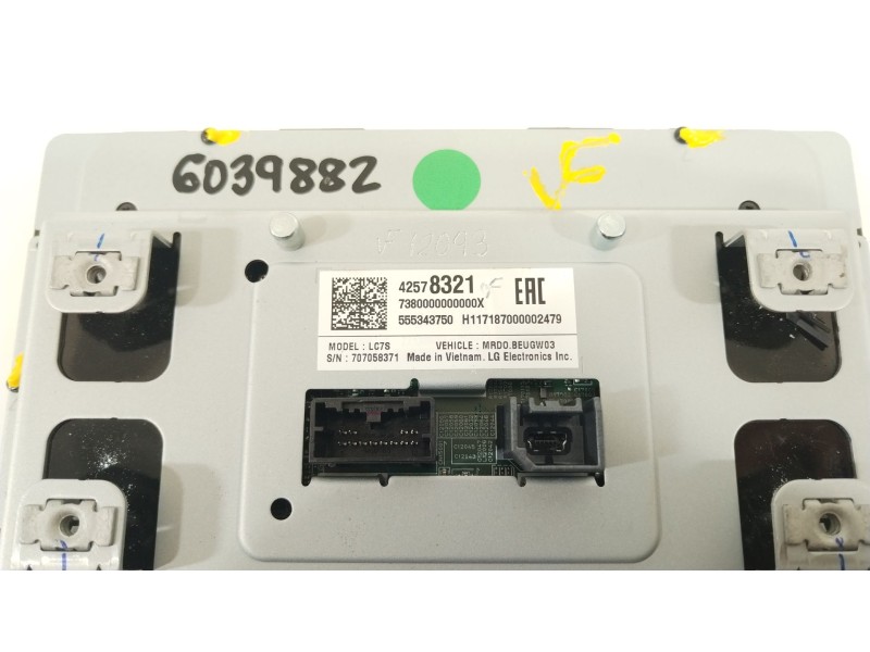 Recambio de pantalla multifuncion para opel astra k lim. 5türig business referencia OEM IAM 42578321 LC7S 555343750