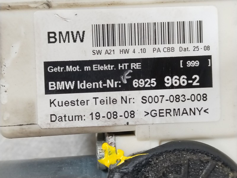 Recambio de elevalunas trasero derecho para bmw x3 (e83) xdrive 20d referencia OEM IAM 67626925966  69259662